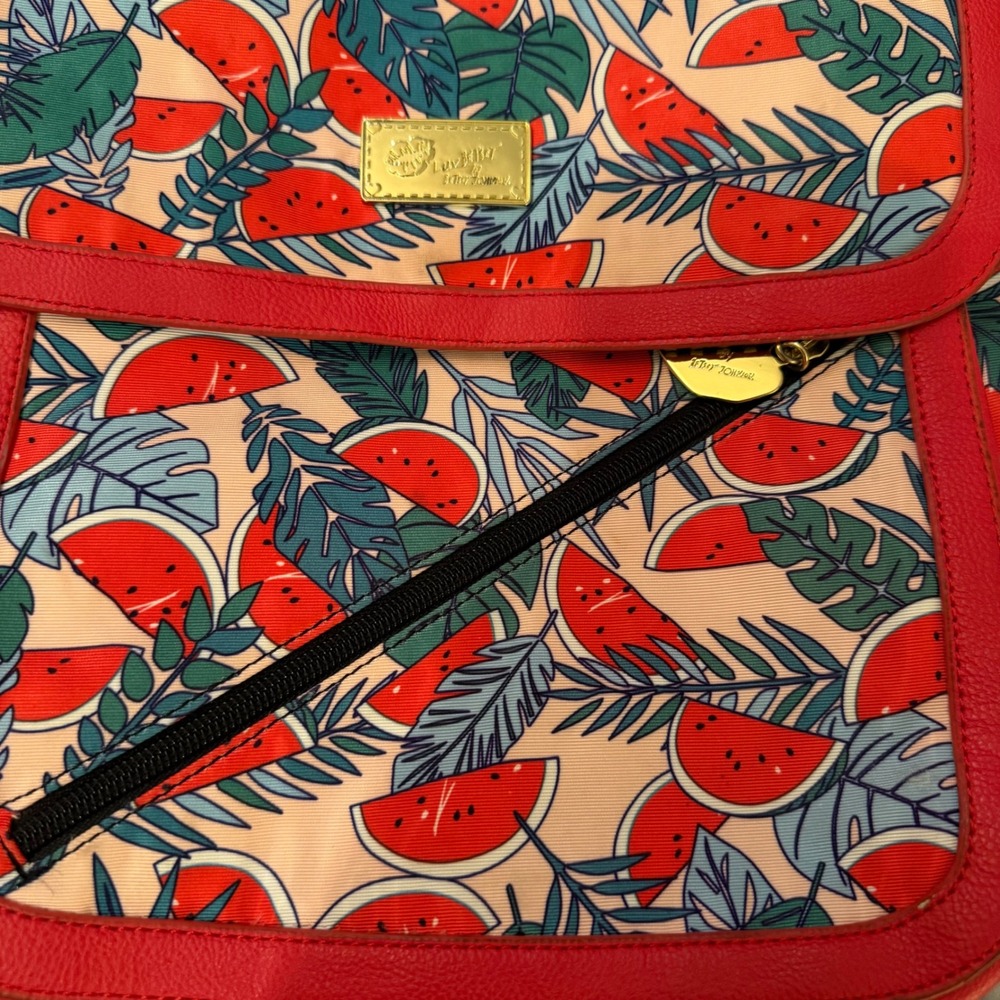 Luv Betsey by Betsey Johnson backpack watermelon and leaf print pattern - Picture 4 of 7